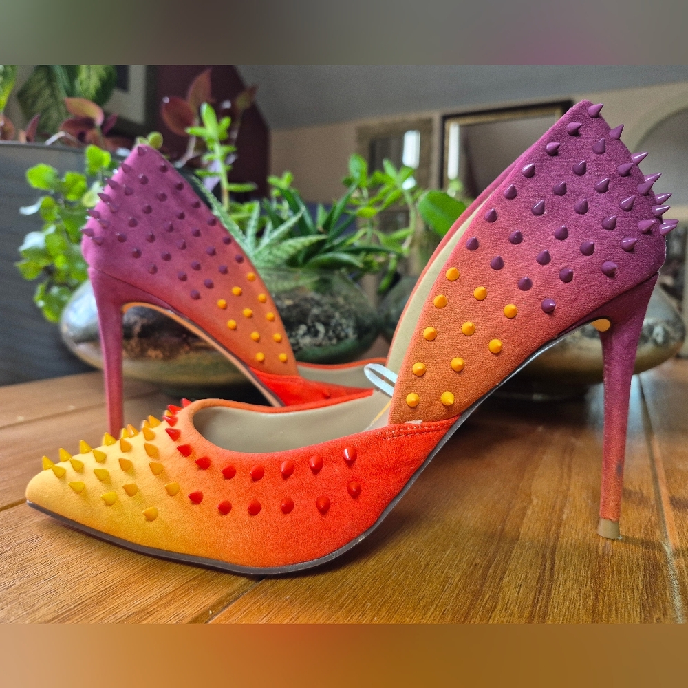 Steve Madden 'Testy' Ombre Spiked Pumps - Size 6.5